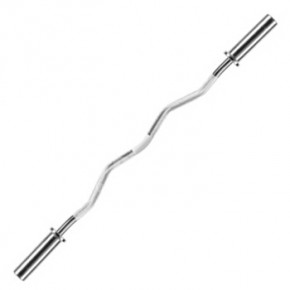 電鍍彎曲奧槓鈴1.2M  Curl Bar