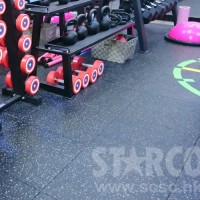 STARCO LPZL50 健身室地板 環保隔音減震地墊工程