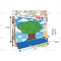 STARCO CLBW200 室內兒童感統訓練木質攀爬牆(底板圖像款) (Indoor Sensory Training Kids Wooden Climbing Panel with Pictures) 