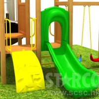 STARCO WPY31S 木架感統鞦韆雙滑梯遊戲組合