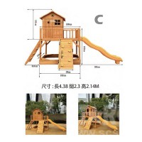 STARCO ODWH29戶外兒童小木屋連滑梯及攀爬遊戲